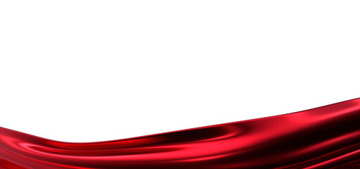 Abstract red cloth falling. Satin fabric flying in the wind