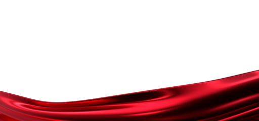 Abstract red cloth falling. Satin fabric flying in the wind