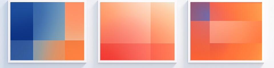 Colorful Gradient Banners and Multicolored square Shapes