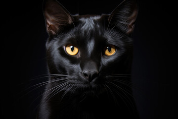 Katze Schwarz Porträt