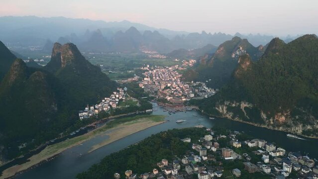 Landscape of yangshuo guilin china