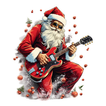 recommend clip art: Santa Playing On An Electric Guitar Clipart