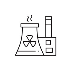 Nuclear plant icon. Nuclear plant flat sign design. Radiation vector symbol bio hazard pictogram. UX UI icon power plant