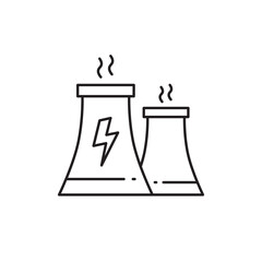 Nuclear plant icon. Nuclear plant flat sign design. Radiation vector symbol bio hazard pictogram. UX UI icon power plant