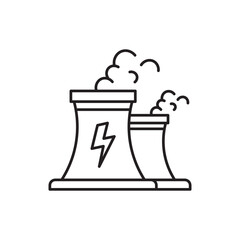 Nuclear plant icon. Nuclear plant flat sign design. Radiation vector symbol bio hazard pictogram. UX UI icon power plant