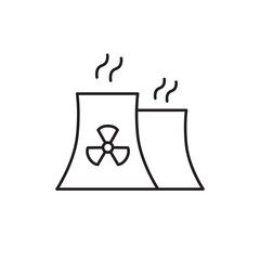 Nuclear plant icon. Nuclear plant flat sign design. Radiation vector symbol bio hazard pictogram. UX UI icon power plant