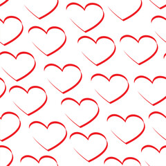 Hearts seamless pattern. Design for pint,textile, wrapping paper, web. Vector illustration