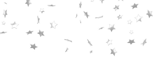 Silver stars border 3d