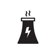 Nuclear plant icon. Nuclear plant flat sign design. Radiation vector symbol bio hazard pictogram. UX UI icon power plant