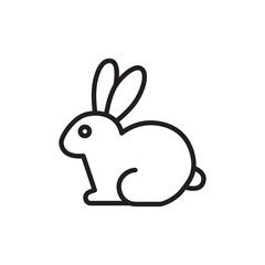 Rabbit icon. Hare flat sign design. Rabbit symbol bunny pictogram. Hare icon. Rabbit sign. UX UI icon