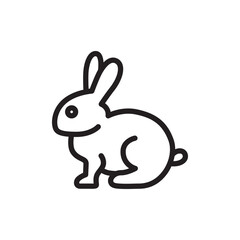 Rabbit icon. Hare flat sign design. Rabbit symbol bunny pictogram. Hare icon. Rabbit sign. UX UI icon