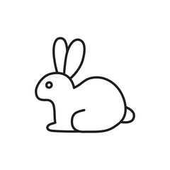 Rabbit icon. Hare flat sign design. Rabbit symbol bunny pictogram. Hare icon. Rabbit sign. UX UI icon