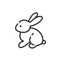 Rabbit icon. Hare flat sign design. Rabbit symbol bunny pictogram. Hare icon. Rabbit sign. UX UI icon