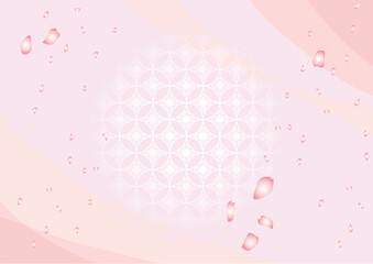 桜と七宝の背景素材