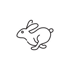 Rabbit icon. Hare flat sign design. Rabbit symbol bunny pictogram. Hare icon. Rabbit sign. UX UI icon