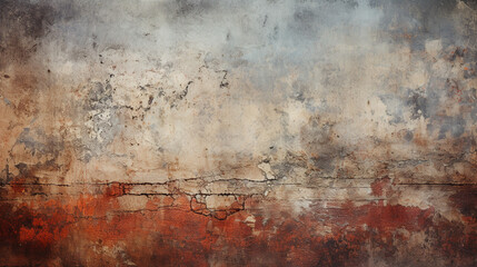 Obraz premium Blank wall grunge Background, rust tone color, abstract dirty wallpaper.