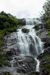 waterfall in the mountains
