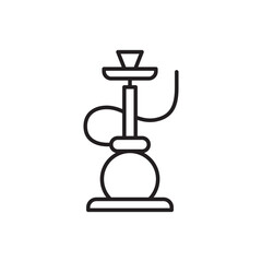 Shisha icon. Hookah flat sign design. Shisha vector symbol pictogram. UX UI icon nargile