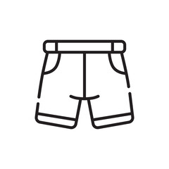 Shorts icon. Short flat sign design. Shorts vector symbol pictogram. UX UI icon 