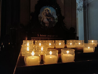 candles in church of st nicholas