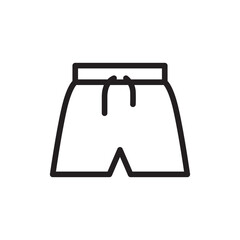 Shorts icon. Short flat sign design. Shorts vector symbol pictogram. UX UI icon 