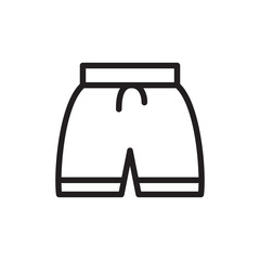 Shorts icon. Short flat sign design. Shorts vector symbol pictogram. UX UI icon 