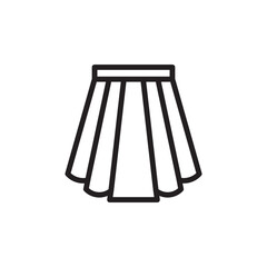 Skirt icon. Skirt flat sign design. Skirt vector symbol pictogram. UX UI icon 