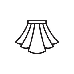 Skirt icon. Skirt flat sign design. Skirt vector symbol pictogram. UX UI icon 