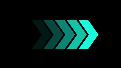 Arrow Loop Animation direction concept.colorful arrow icon concept.