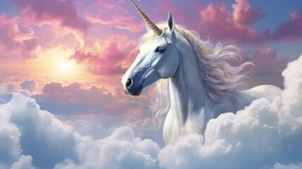 Unicorn in the clouds