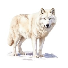 Obraz premium white wolf isolated on white