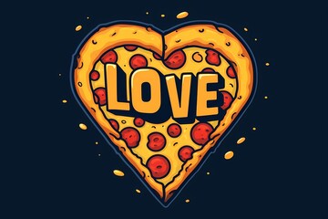 italian pizza, illustration for pizzeria, snack bar, menu