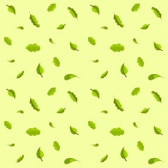 green leaf pattern set flat vector design
