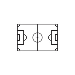 Soccer field icon. Soccer field flat sign design. Soccer field symbol pictogram. UX UI icon vector