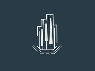 Vector building Real estate logo, element. Modern style Building icon architecture. Simple line art logo design.