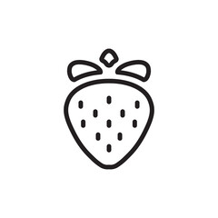 Strawberry vector icon. Strawberry flat sign design. Strawberry symbol pictogram. UX UI icon