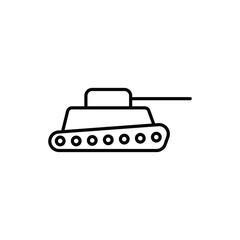Tank vector icon. Tank flat sign design. Military tank symbol pictogram. UX UI icon