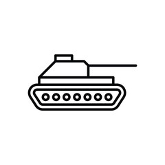 Tank vector icon. Tank flat sign design. Military tank symbol pictogram. UX UI icon
