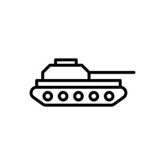 Tank vector icon. Tank flat sign design. Military tank symbol pictogram. UX UI icon