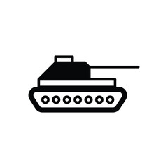 Obraz premium Tank vector icon. Tank flat sign design. Military tank symbol pictogram. UX UI icon