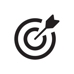 Aim vector icon. Target flat sign design. Military aim symbol pictogram. Target UX UI icon