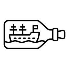 Ship In Bottle Icon