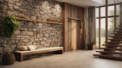 interior of a house with stairwell