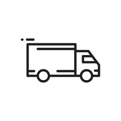 Delivery truck vector icon. Van flat sign design. Truck symbol pictogram. Lorry UX UI icon