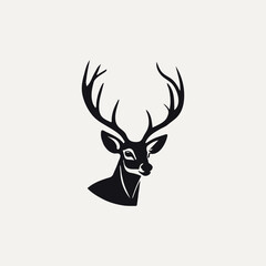 Deer silhouette symbol illustration vector