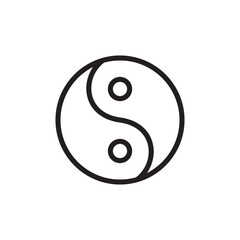 Yin yang icon. Yin-yang  flat sign design. Yin ang Yang symbol pictogram. UX UI icon