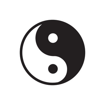 Yin yang icon. Yin-yang  flat sign design. Yin ang Yang symbol pictogram. UX UI icon