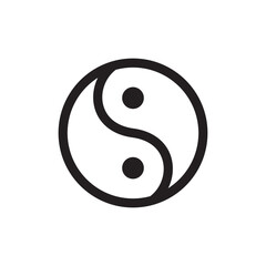 Yin yang icon. Yin-yang  flat sign design. Yin ang Yang symbol pictogram. UX UI icon