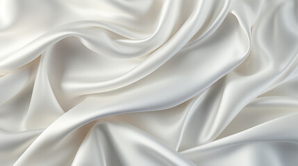 Obraz premium White silk fabric texture luxurious background 3d Rendering, 4k Ultra hd