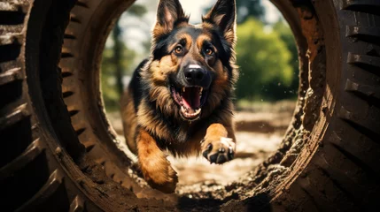 Fototapeten Dog training by a dog handler. ©   Vladimir M.
